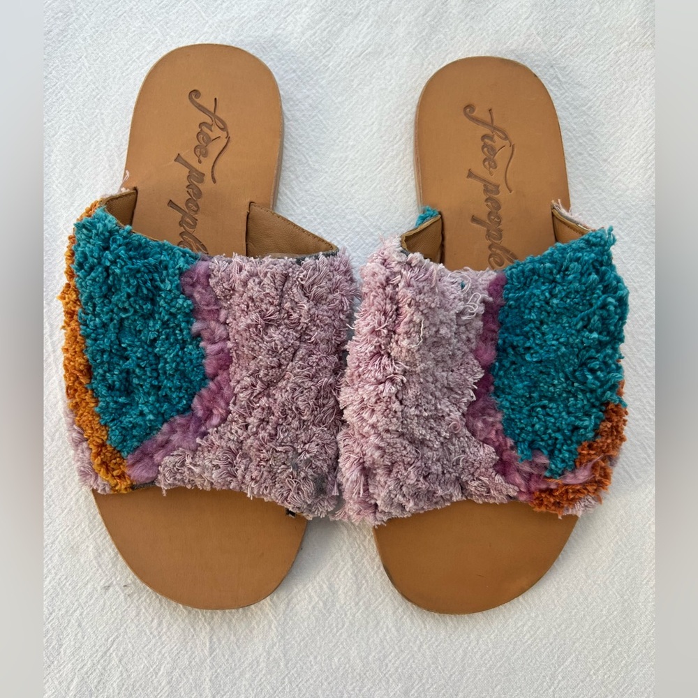 Free People Yuma Woven Mule in Wisteria Combo size 39.5 New